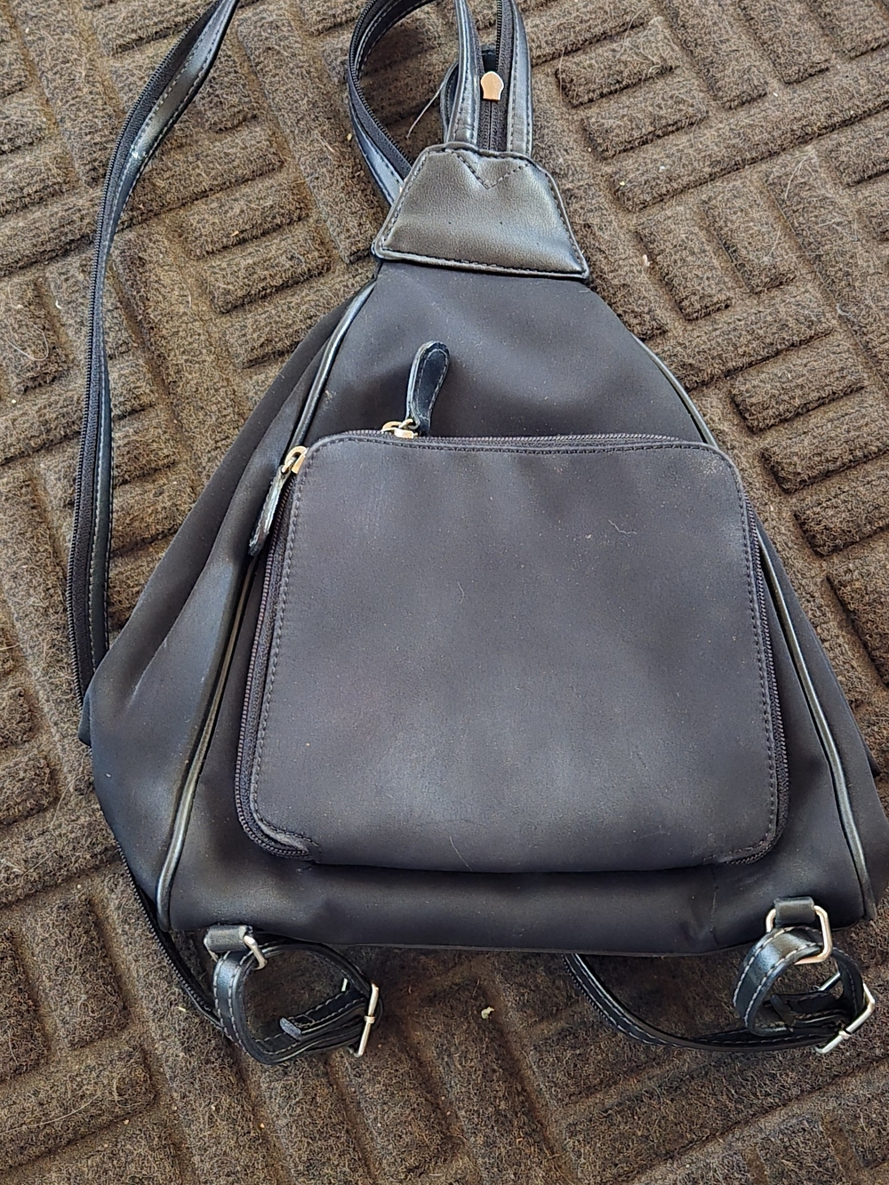 Black Women’s Nylon Backpack Purse